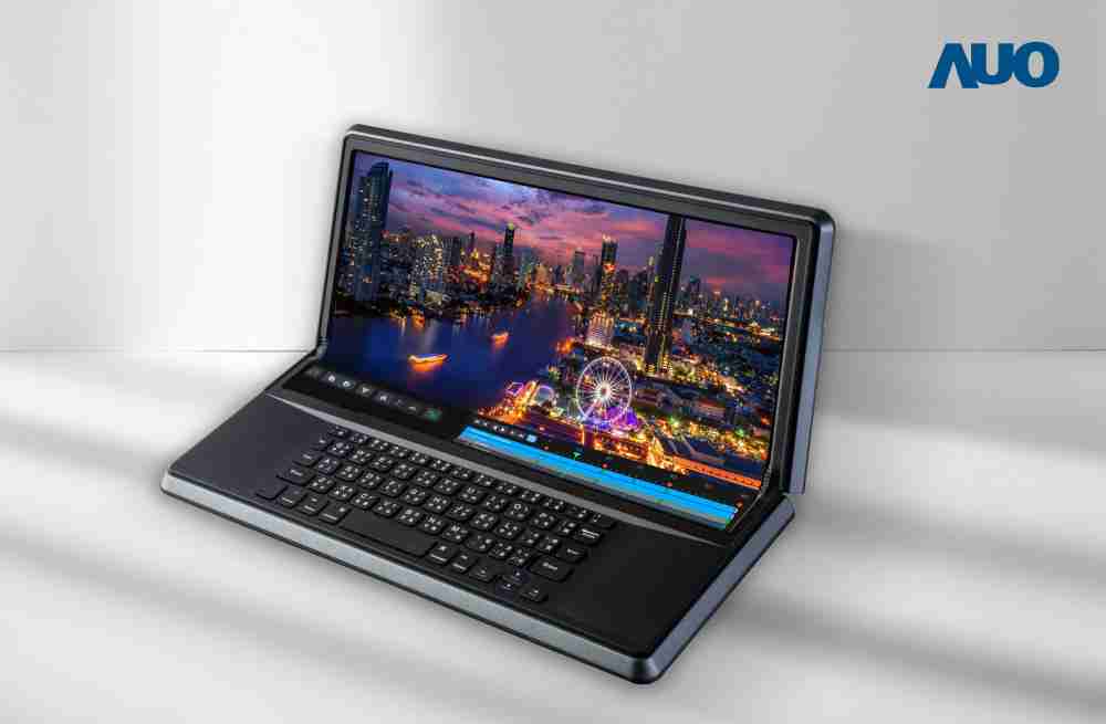 Wepay14.6吋Micro LED折迭显示屏幕，，，搭配半径4mm的弯折绞炼，，以及高画素、、、、高亮度、、、高对比度的显示技术特点，，，，即便在大视角下仍保有绝佳色相与亮度