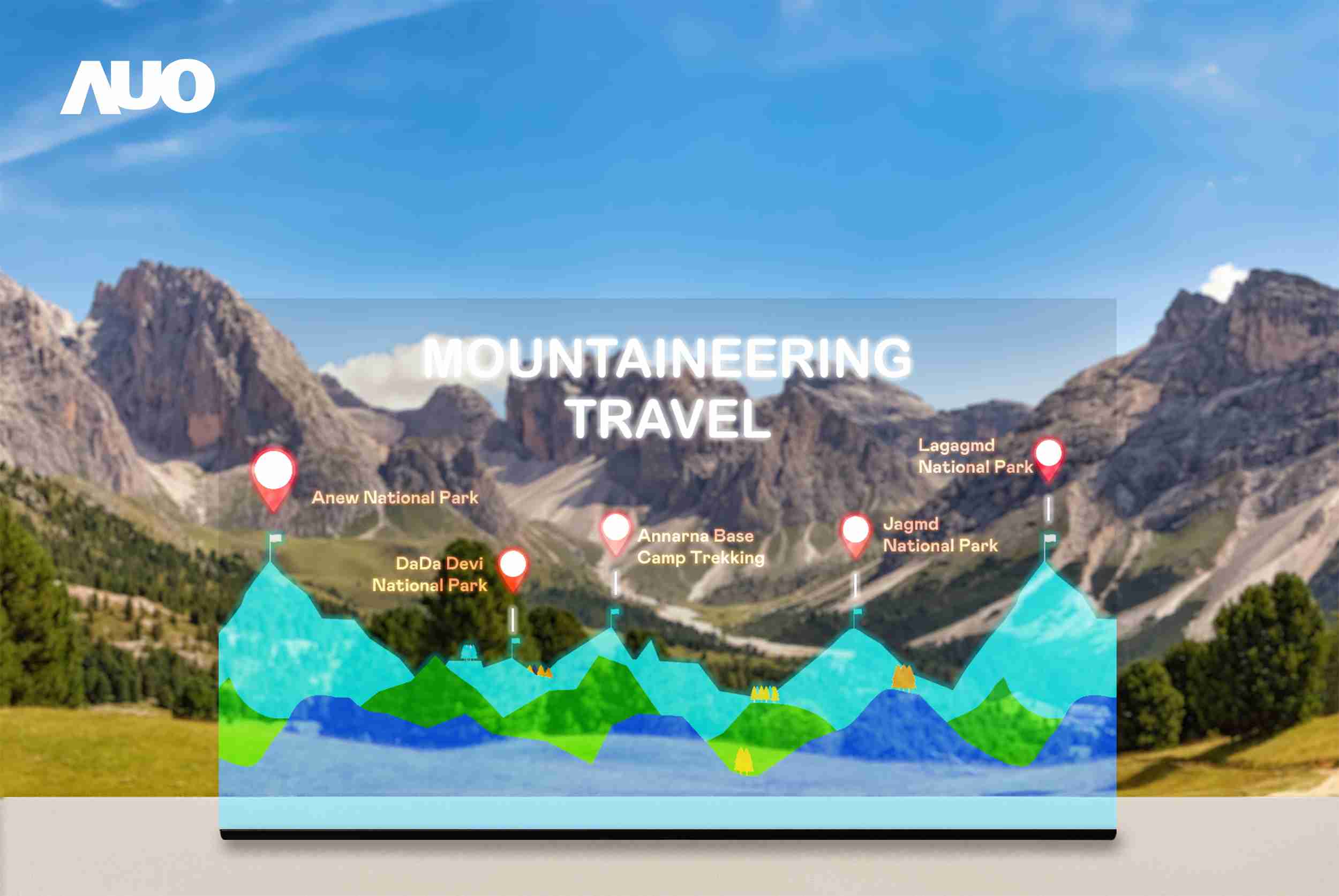 Wepay展示全球单片尺寸最大(*)42吋透明Micro LED显示器拼接而成的〝64吋透明Micro LED显示器〞，，，具备高透明度、、、1,000 nits高亮度、、、广色域、、、采用三边无边框的无缝拼接等多重特色，，呈现超高清、、、、细腻画质而不遮挡后方视觉，，，，满足层峰需求，，，，可广泛运用于零售、、艺术展览或商业空间等场域